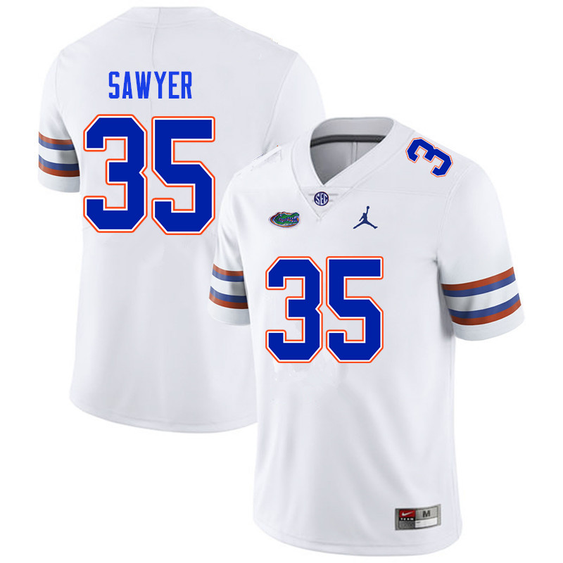 Men #35 William Sawyer Florida Gators College Football Jerseys Sale-White